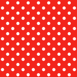 bílé puntíky na červeném podkladu