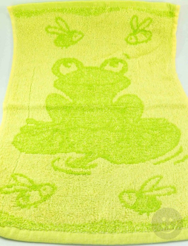 Children's green towel - Frog