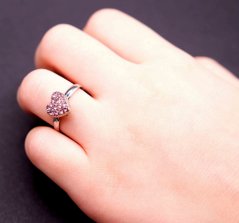 Detský prstienok ružové srdiečko