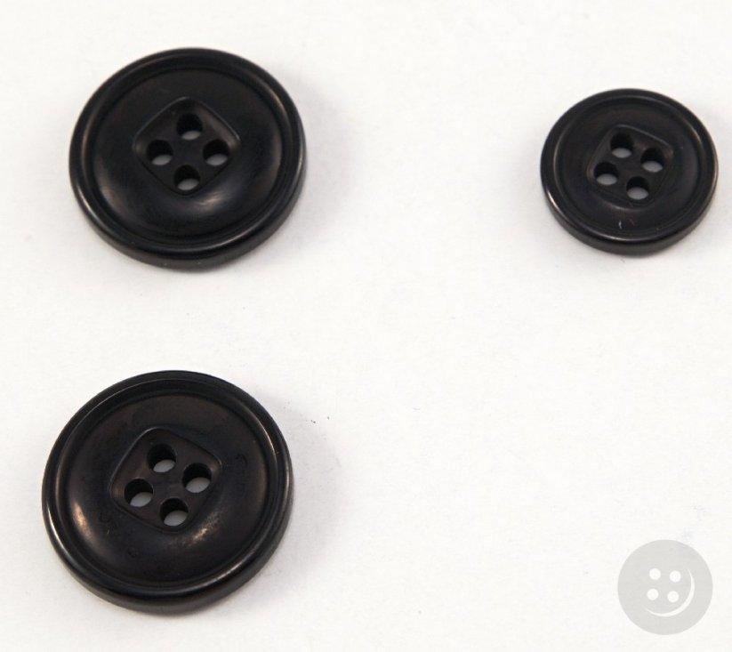 Anzugknopf - schwarz - Durchmesser 2 cm