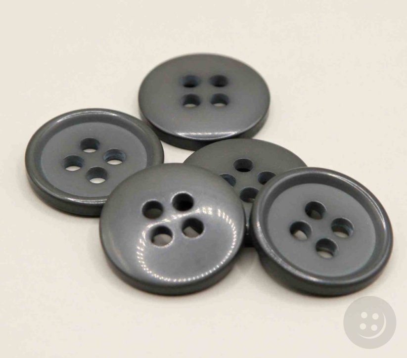 Suit button - dark gray - diameter 1.5 cm