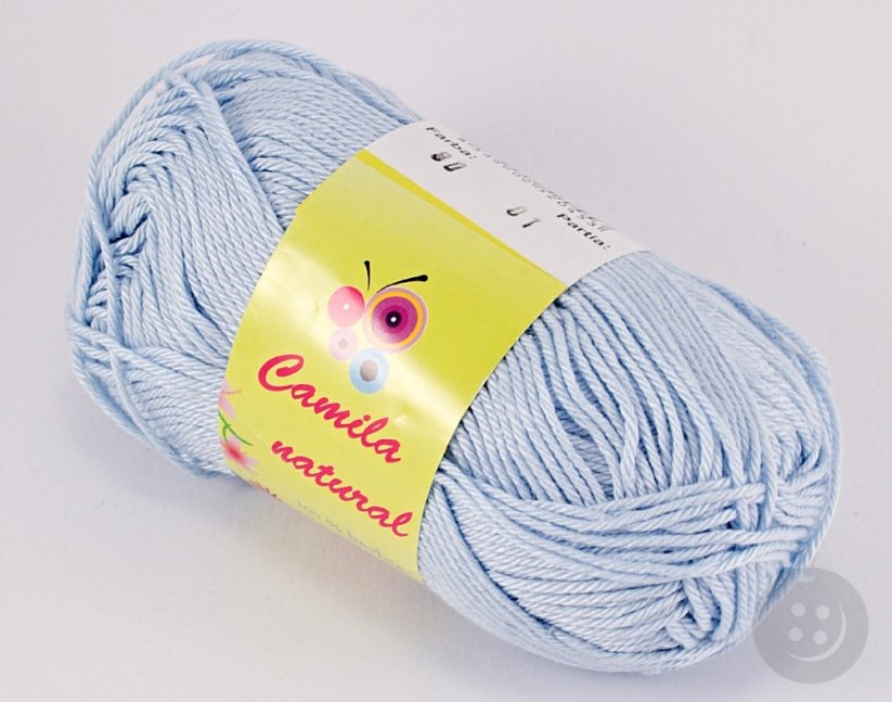 Yarn Camila natural - light blue - color number 81