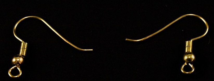 Earrings hanging - gold - diameters 1.5 cm x 1.9 cm