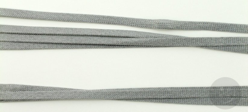 Hollow braid - medium grey - width 0.4 cm