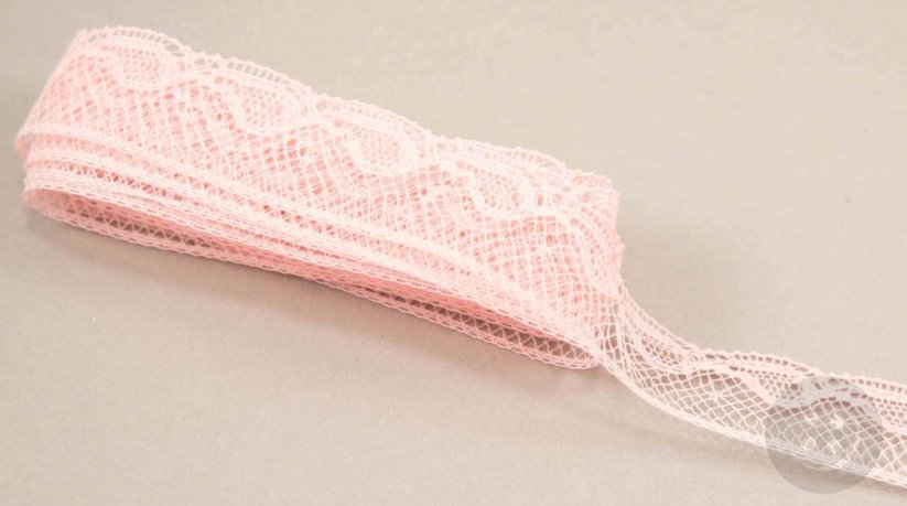 Polyester Lace - pink - width 1,6 cm