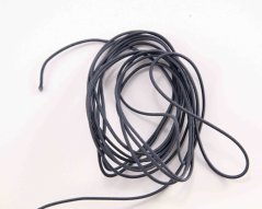 Thin round elastics - dark grey - diameter 0,12 cm