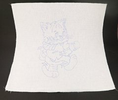 Vyšívací předloha pro děti - chodící kočka  - rozměr 35 cm x 35 cm