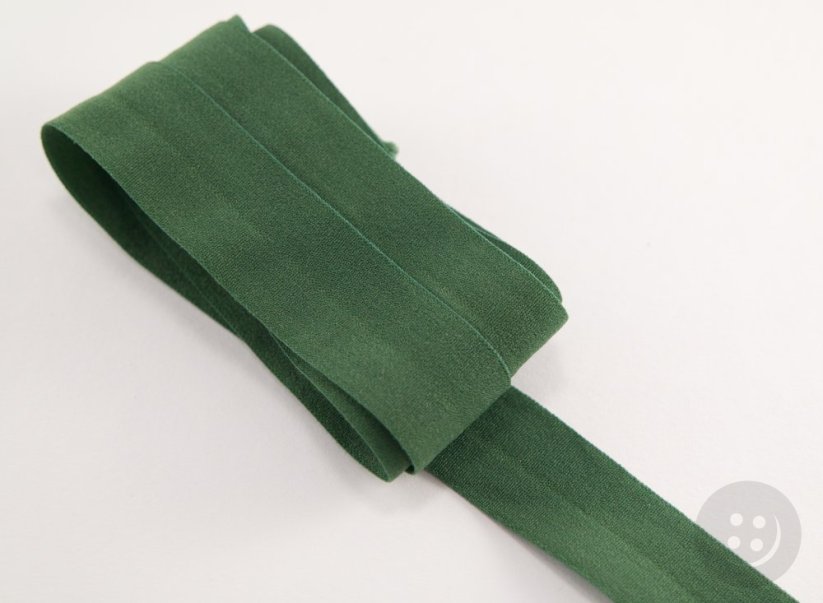 Edging elastic band - dark green matte - width 2 cm
