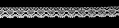 Bavlnená paličkovaná čipka - biela - šírka 2 cm