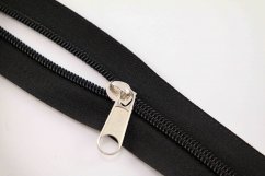 Jezdec do plastového spirálového zipu - stříbrná - velikost 8