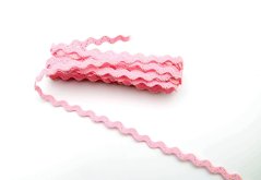 Textilná hadovka - baby ružová so zlatými niťami - šírka 0,5 cm