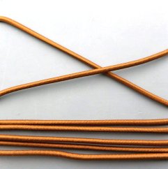 Bundová kulatá pruženka - světle hnědá - průměr 0,3 cm