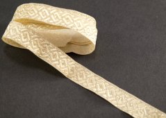 Gold braid with gold grid - gold - width 1,5 cm