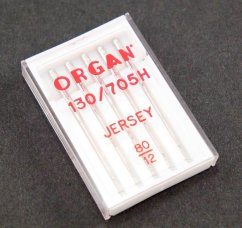 Jehly do šicích strojů Organ Jersey - 5 ks - velikost 80/12