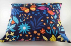 Polštářek plněný BIO pohankovými slupkami - modrý prales - rozměr 35 cm x 28 cm