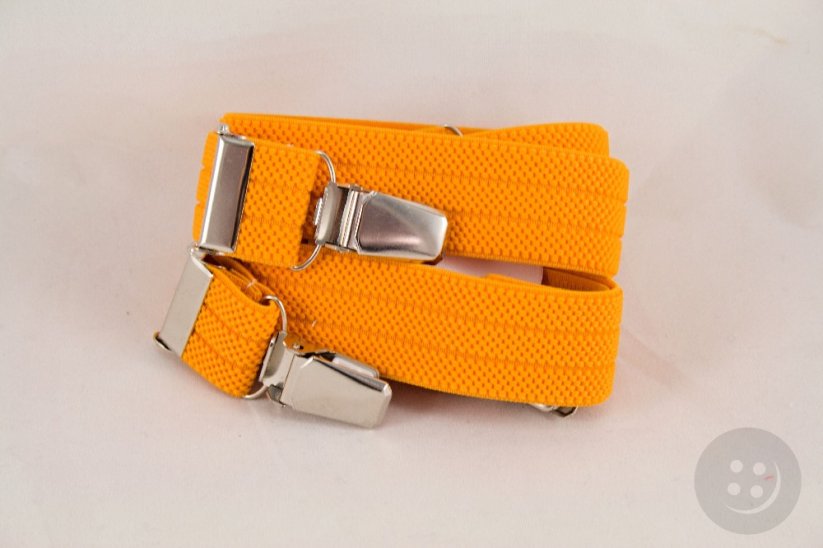 Children's suspenders - yellow - width 2,5 cm