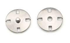 Luxuriöser Metall-Druckknopf - dunkles Nickel - Durchmesser 2 cm