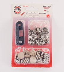 Auto-Moto druky - béžová - průměr 1,5 cm - 10 ks