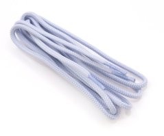Šnúrky do topánok guľaté - bavlnené - tenké - svetlomodré - dĺžka 45 cm