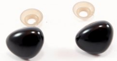 Bezpečností čumáček na výrobu hraček - černá - rozměr 2 cm x 2,5 cm