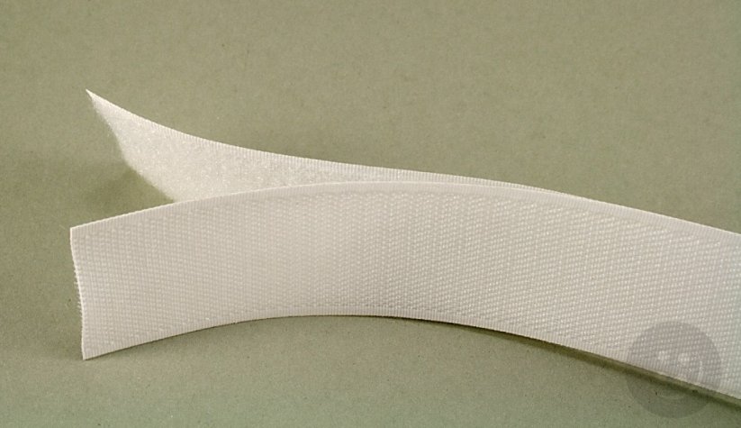 Sew-on velcro tape - white - width 4 cm
