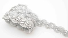 Leonsche Borte mit Bögen - silber - Breite 2 cm