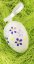 Velikonoční vajíčka s kytičkami a mašličkou - fialová, zelená, žlutá