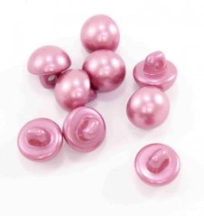 Pearl button with understitching - dark old pink mother of pearl - diameter 0,9 cm