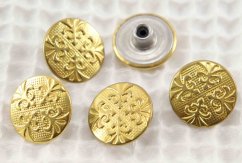 Druckknopf mit Wappen - goldfarben - Durchmesser 2 cm