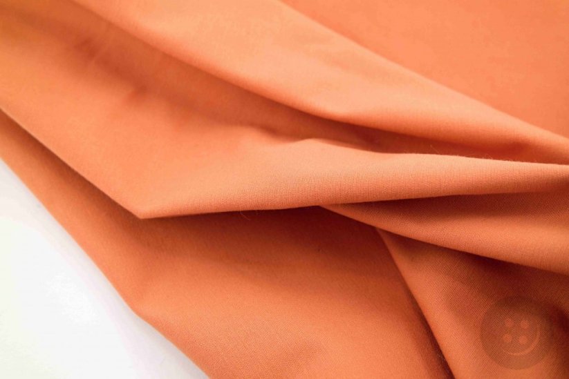 Plátno bavlna s elastanem oranžová