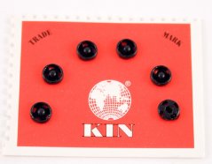 Kovové patentky KIN 6 ks  - čierna - priemer 0,6 cm, č. 0