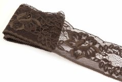 Silonová krajka -  střední hnědá - šířka 7 cm