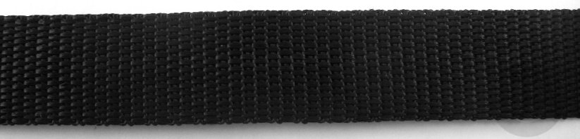 Polypropylene webbing - black - width 2 cm
