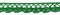 Bavlnená paličkovaná čipka - zelená - šírka 1,8 cm