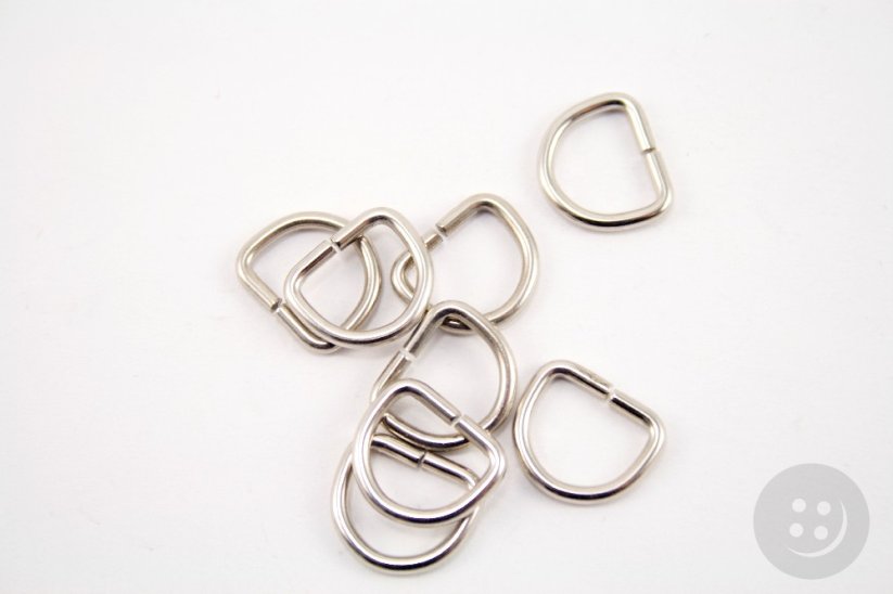 D-Ring - silver - pulling hole width 1 cm