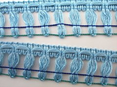 Třásně - modrá - šíře 2,3 cm