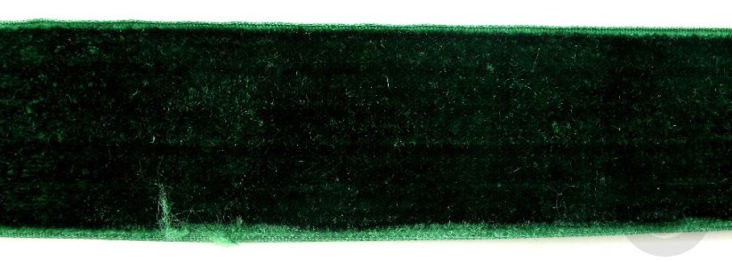 Sametová stuha - tmavě zelená - šířka 4 cm