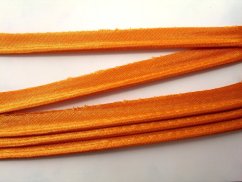 Saténový výpustek - oranžová - šírka 1,4 cm