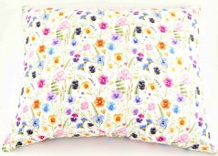 Herbal pillow for fragrant dreams - pansies - size 35 cm x 28 cm