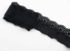 Bavlněná madeira - černá - šířka 4,5 cm