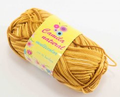 Yarn Camila natural multicolor - mustard 9206