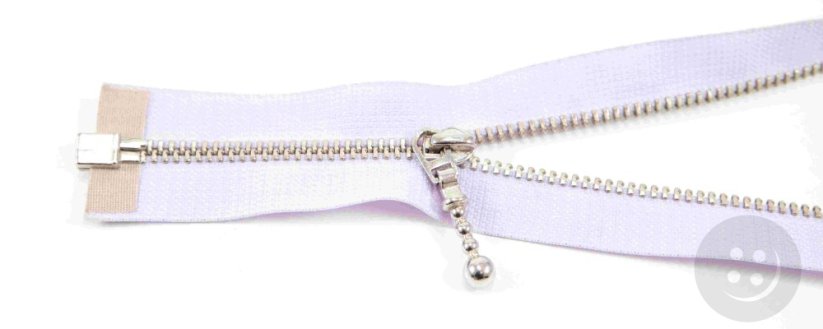 Open-end silver zipper no.3 more colors - length (30 - 85 cm)