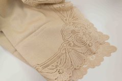 Lace square beige tablecloth