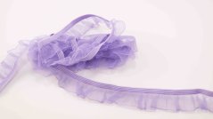 Elastic frill - lavender - width 1.8 cm