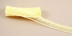 Syntetische Spitze -  gelb - Breite 1,5 cm