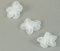 Sew-on monofilament flower with beads - white - diameter 3 cm