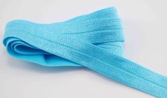 Fold over elastic - turquoise blue - width 1.5 cm