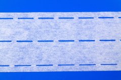 Iron-on inner punch tape - white - width 9 cm