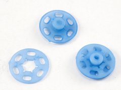 Plastový patentek - světle modrá - průměr 1,8 cm