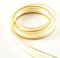 Wired ribbon - gold, cream - width 1.5 cm